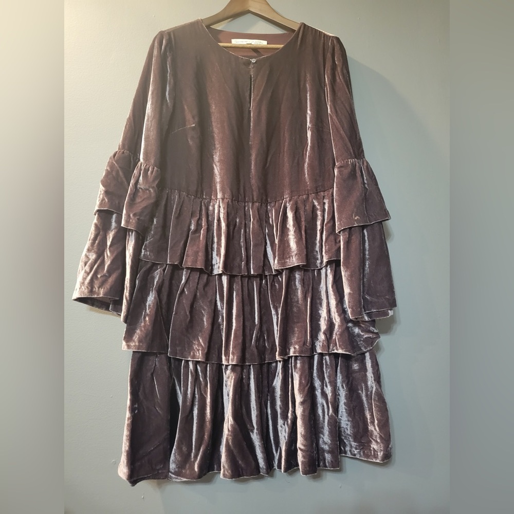 Banana Republic Purple Long Sleeve Dress